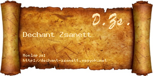 Dechant Zsanett névjegykártya