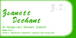 zsanett dechant business card